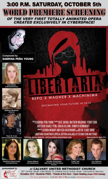 Poster art for the world premiere of Liberteria.